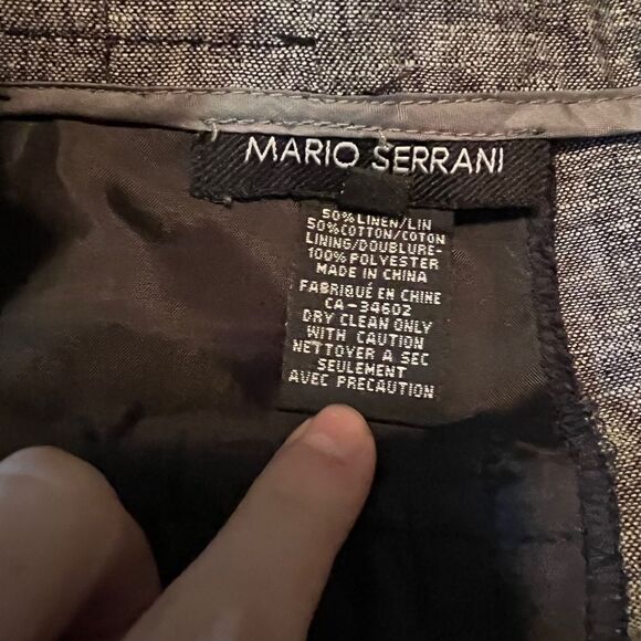 Mario Serrani grey cotton & linen skirt. Size 4 - Picture 4 of 8